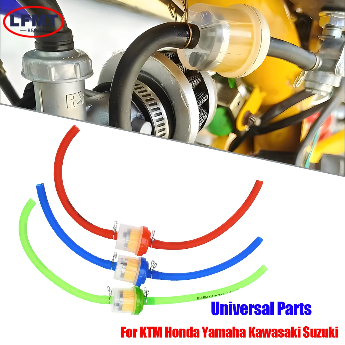 Universal Parts Scooter Motorcycle Moped Scooter Dirt Bike 6mm ATV Fuel Filter Motorcycle Gasoline Gas Fuel Gasoline Oil Filter