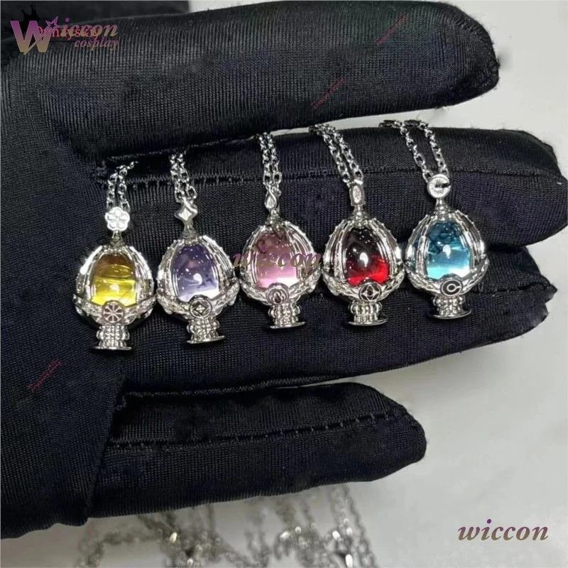 1.46in*0.81in Magi Madoka Magica Cosplay Prop Soul Gemstone Jewelry Pendant Necklace 5Color Role-Playing DIY Parts Accessory