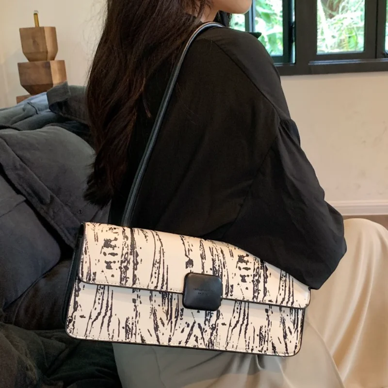 Handbag French Style Unique Design Fashion Underarm Bag for Women 2023 New Small Mini PU Shoulder Bag Trend Casual  All-match