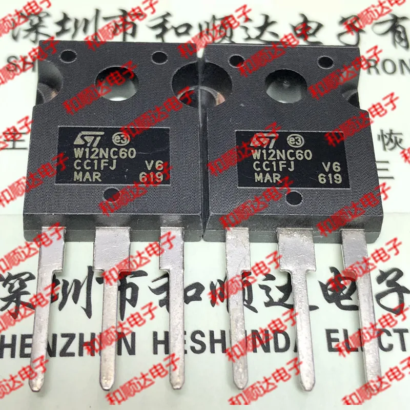 Original New / 5pcs / STW12NC60 W12NC60  TO-247 600V 12A