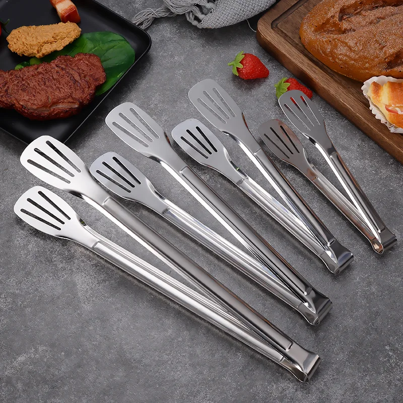 

Stainless Steel Food Tongs Barbecue Tongs Food Serving Clip Tweezers Long BBQ Cooking Tongs For Meat Salad Steak Kitchen Utensil
