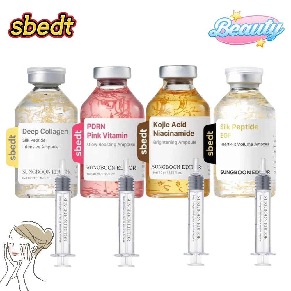 Image of Kollagen-Peptid Glow Ampullen-Serum Straffendes Lifting-Seidenpeptid Feuchtigkeitsspendend Anti-Aging Feine Linien Reduzierend Hautpflege Jugendlich Neu