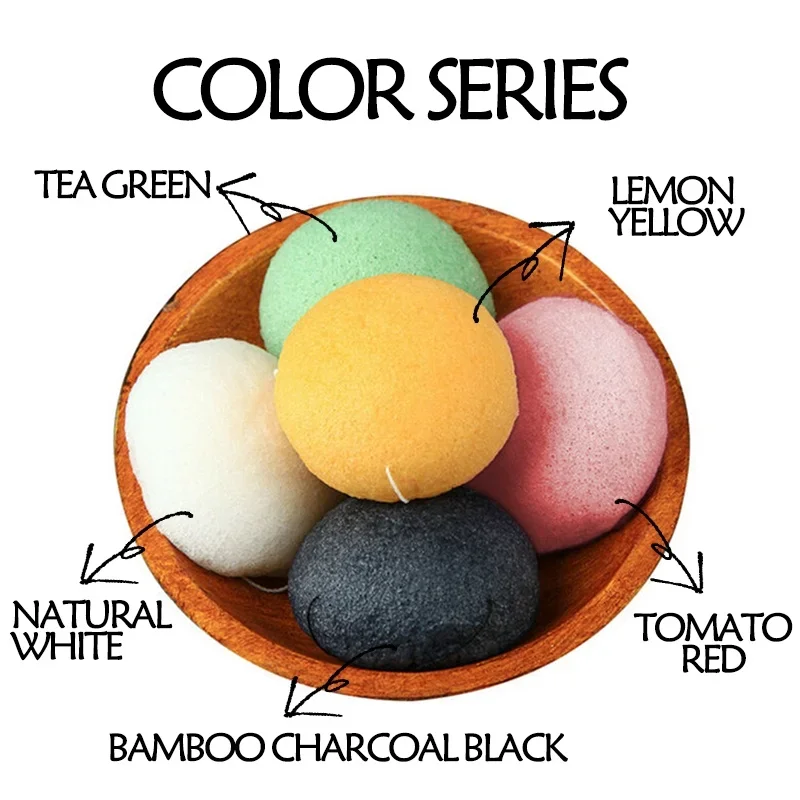 Facial Puff Face Cleanse Washing Sponge Konjac Konnyaku Exfoliator Cleansing Care Makeup Tools