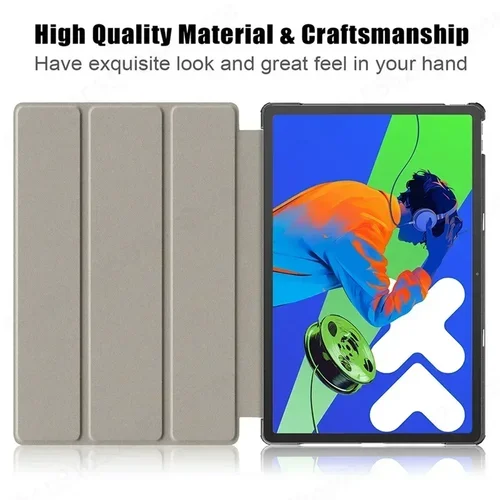Imagen 2 del producto Para Lenovo Idea Tab Pro 12,7 ""funda triple de cuero magnético soporte duro inteligente para Xiaoxin Pad 12,7 2025 TB-375FC TB-373FU