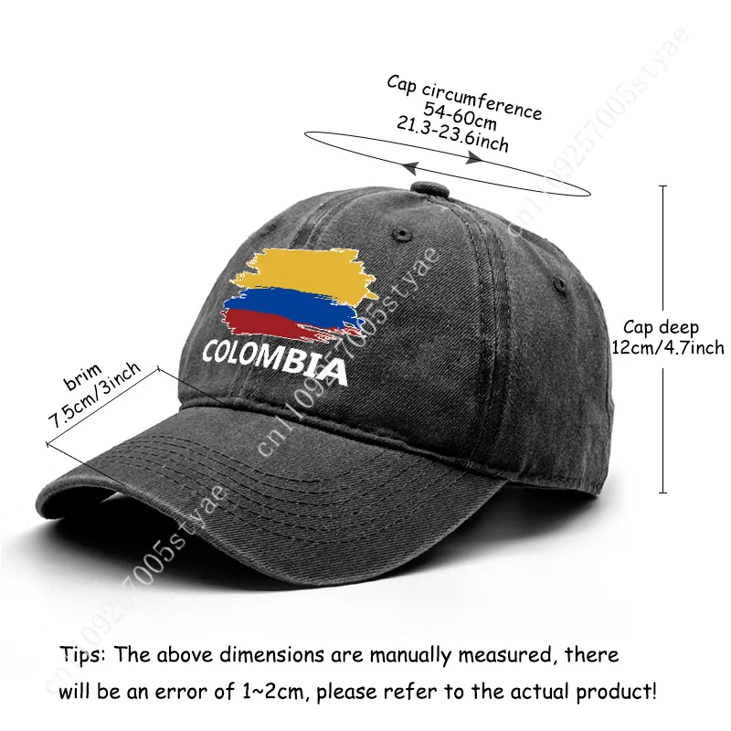 Colombia Flag Hat Man Woman Baseball Cap Fashion Sunhat Adjustable Hip Hop Dad Hats Trucker Caps Casual Snapback Hat