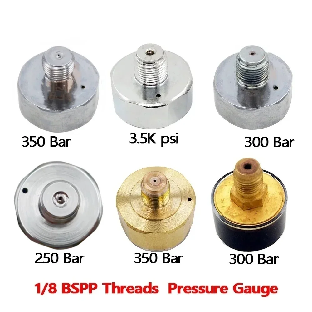 HPA Compressed Air Mini Micro Pressure Gauge Manometre Manometer W/1/8BSPP(G1/8),1/8NPT Small Profile