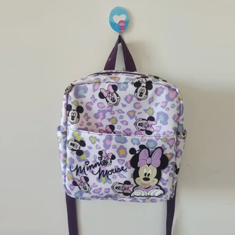 Disney Cute Mickey and Minnie Children\'s Backpack Girls Cartoon Print Large Capacity Book Storage Kindergarten Baby School Bag