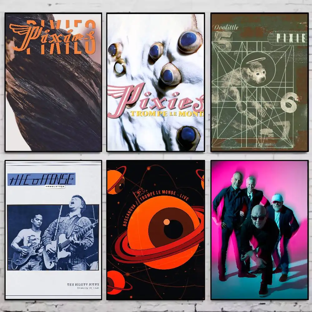 Póster de banda de Rock P-Pixies Doolittle, impresiones de galería, autoadhesivas, decoración del hogar, calcomanías de pared, pegatina para el salón