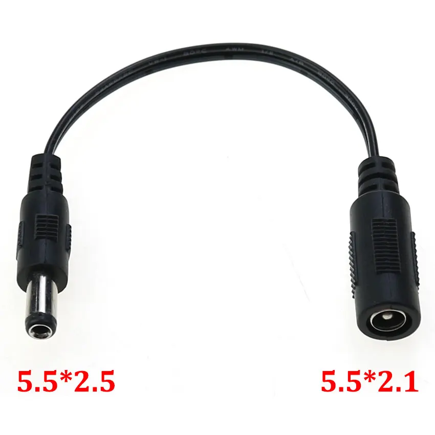 5.5*2.5mm 3.5*1.35mm 4.0*1.7mm 4.8 2.5 0.7 Extension Connector Power Cord 5.5x2.1mm DC Female Power Jack to DC Male Plug Cable