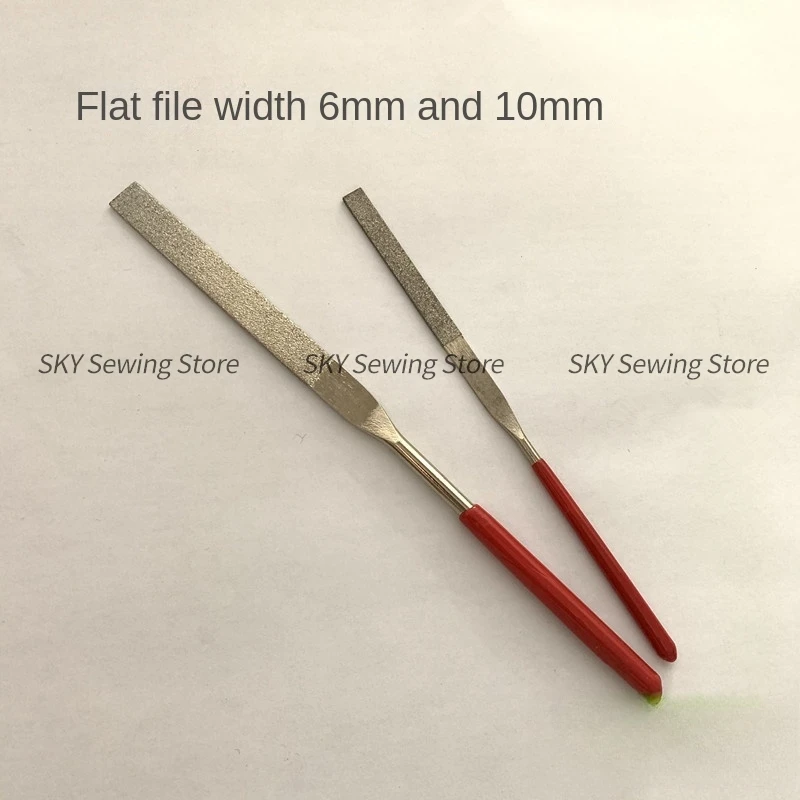 1 buah 3mm 4mm 5mm 6mm 10mm File baja emas File bulat File datar File setengah lingkaran aksesoris mesin bordir komputer