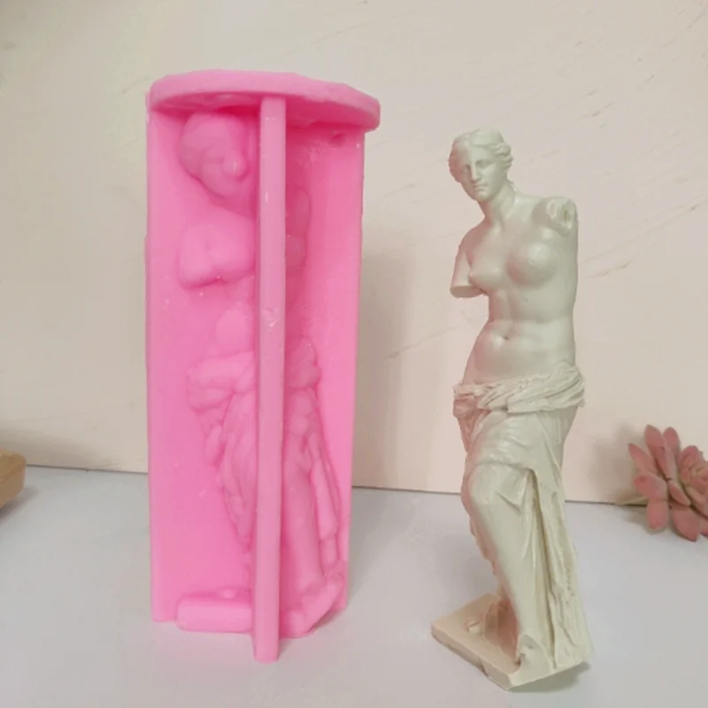 Large 25cm DIY Armless Venus candle silicone mold Venus goddess statue gypsum silicone mold Home decoration resin silicone mold