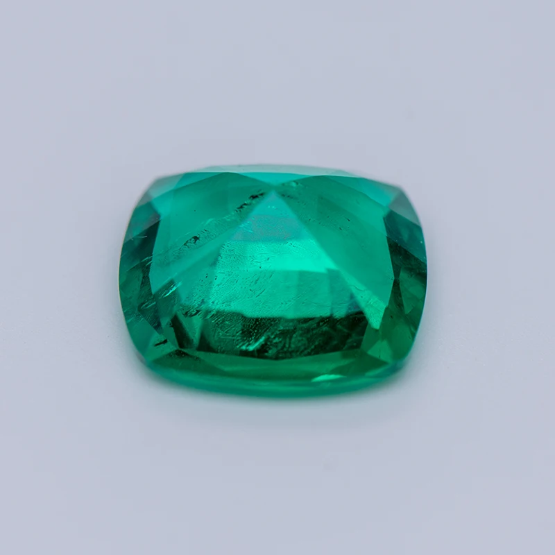 New Lab Grown Colombia Emerald Cushion Shape Hand Cut Gemstone for Women Jewelry Making Materials Selectable AGL Certificate