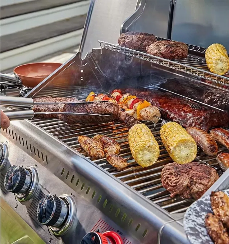 Heavy-Duty Stainless Steel Multifunctional Outdoor Kitchen Equipment Built-In Propane Gas BBQ Grill Infrared Burner for Parties