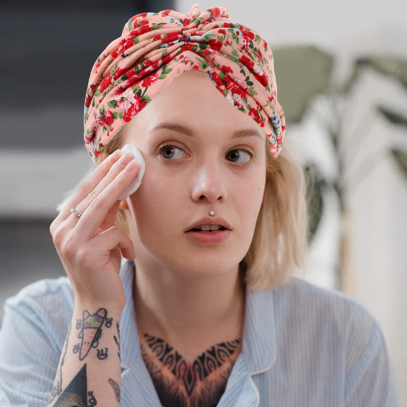 

Printed Hat India Style Cap Women Turban Headpiece Cotton Traditional Headdress Birthday Party Christmas Gift Travel Photography