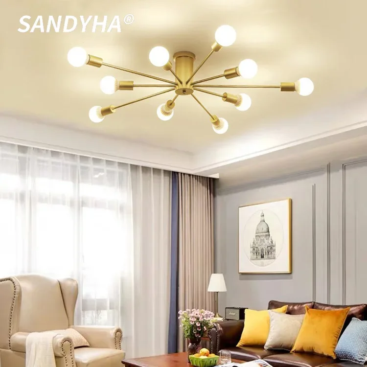 Modern Living Room Ceiling Lights Nordic Simple and Personalized Suitable For Bedroom Restaurant Study Decor Lighting Fixtures