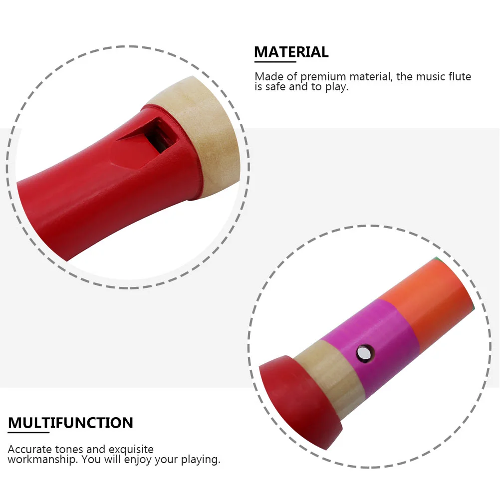 소프라노 데칸트 악기 플루트 어린이 장난감, 목제 구멍 목제 클라리넷, 실용적인 트레블 녹음기, 8 홀