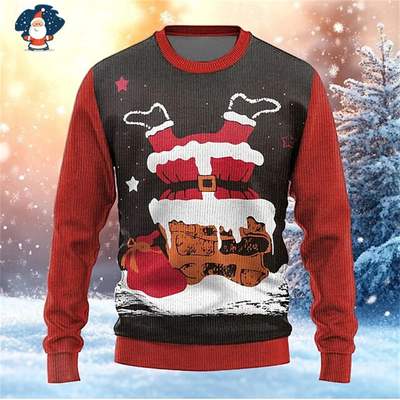 Merry Christmas Sweatshirts Mens Ugly Christmas Sweater Funny Fashion New In Sweaters Women Ugly Sweaters Christmas Jumpers Men