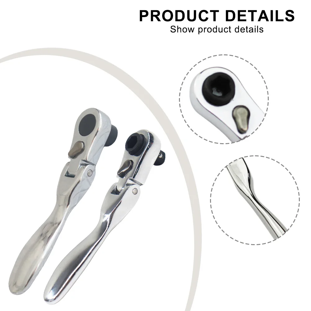 Para espacios apretados 97mm 3,82 pulgadas Mini llave de trinquete 72 dientes herramienta de mecanismo de trinquete trinquete acero al cromo-vanadio