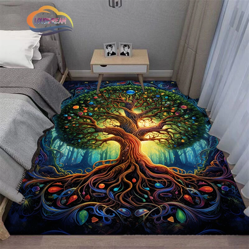 

3D Print Tree of Life Carpet Area Rugs Art Carpets Bohemian Decor Mats for Bedroom Living Room Home Dorm Play Mat