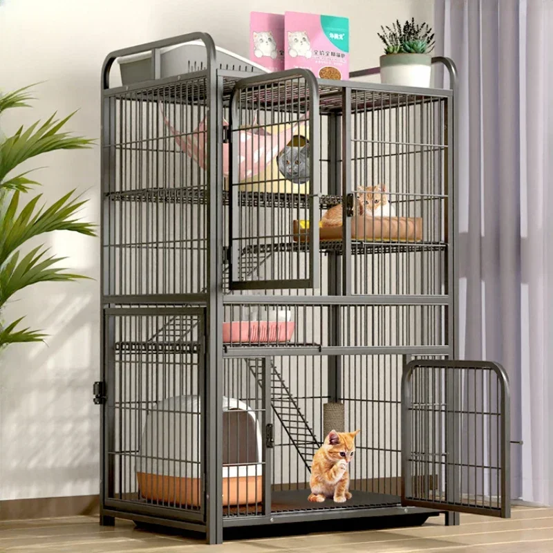 Multifunctional Household Cat Cage Four-story Cat Villa Large Space Cattery Cat House Small Domestic Indoor