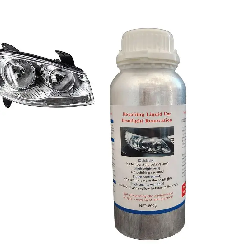 Headlight Refurbishment Repair Fluid 800g Car Headlight Scratch Restoring Fluid High-Efficiency Car Headlight Restoration