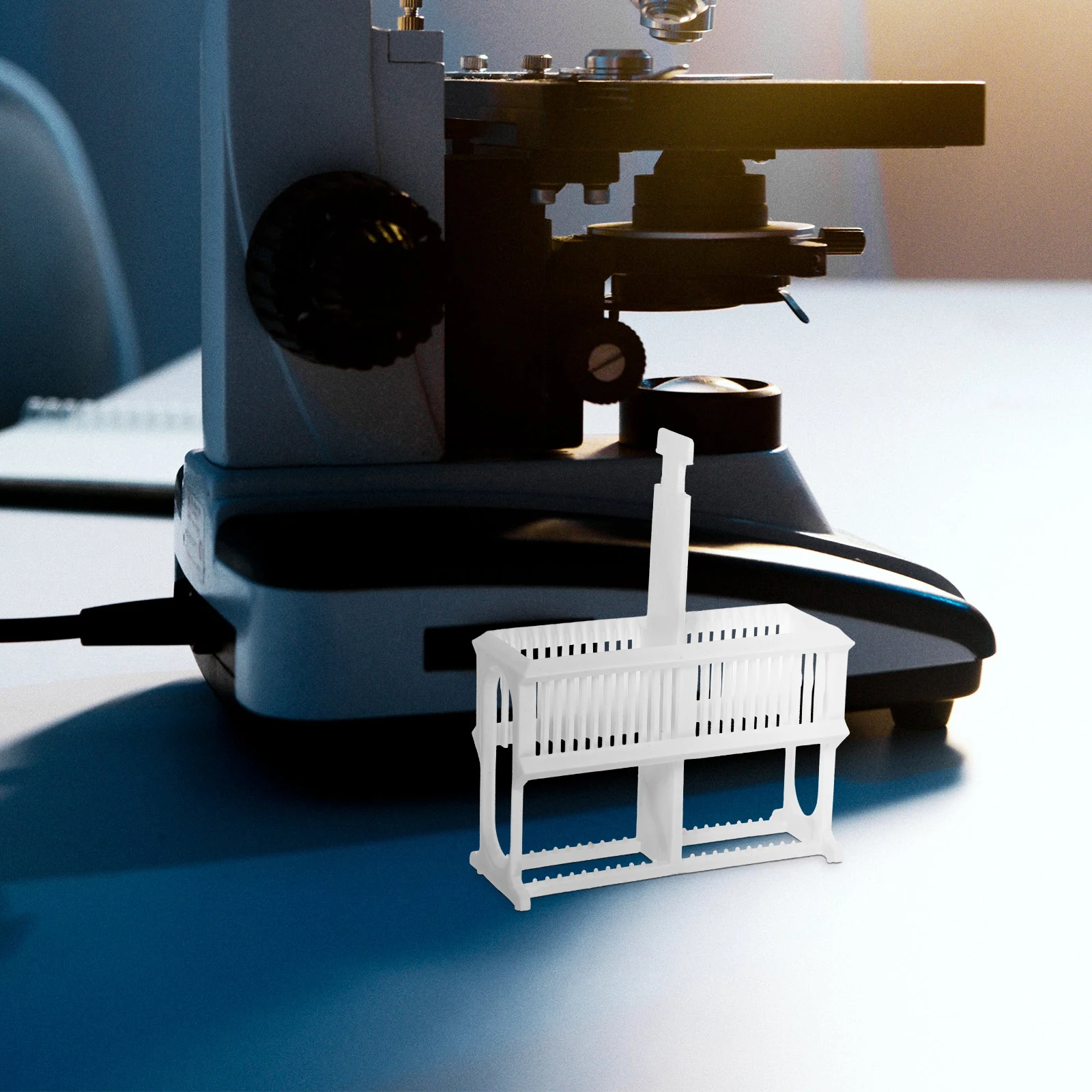 

Slides Dyeing Rack Microscope Holder for Experiments Glass Plastic Child Staining