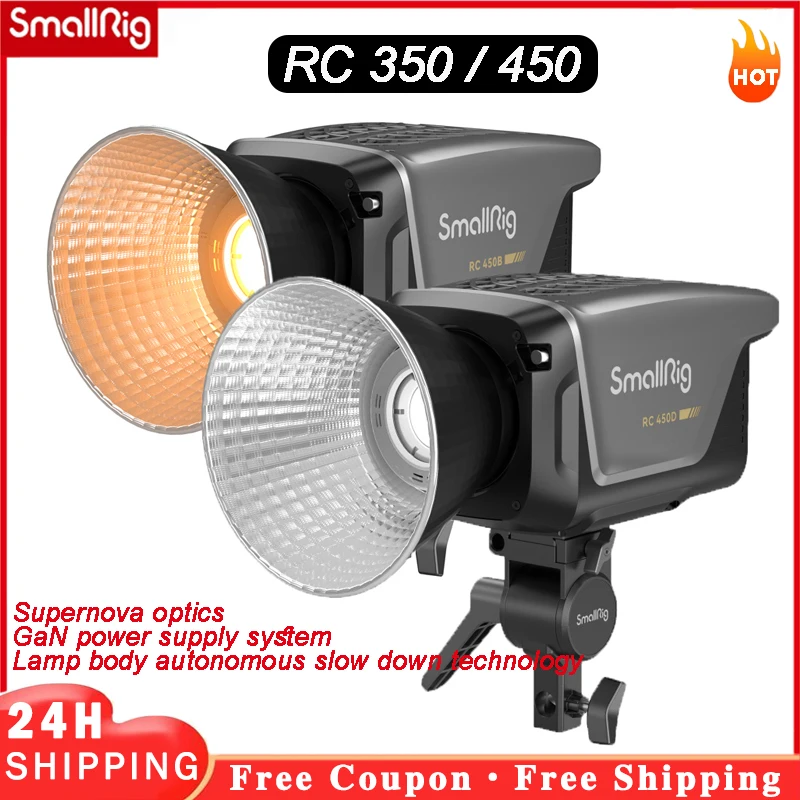 

Smallrig RC350B RC450B Bi-Color 2700-6500K RC350D RC450D 5600K LED Video Photography Light Bluetooth App Control for Camera 3961