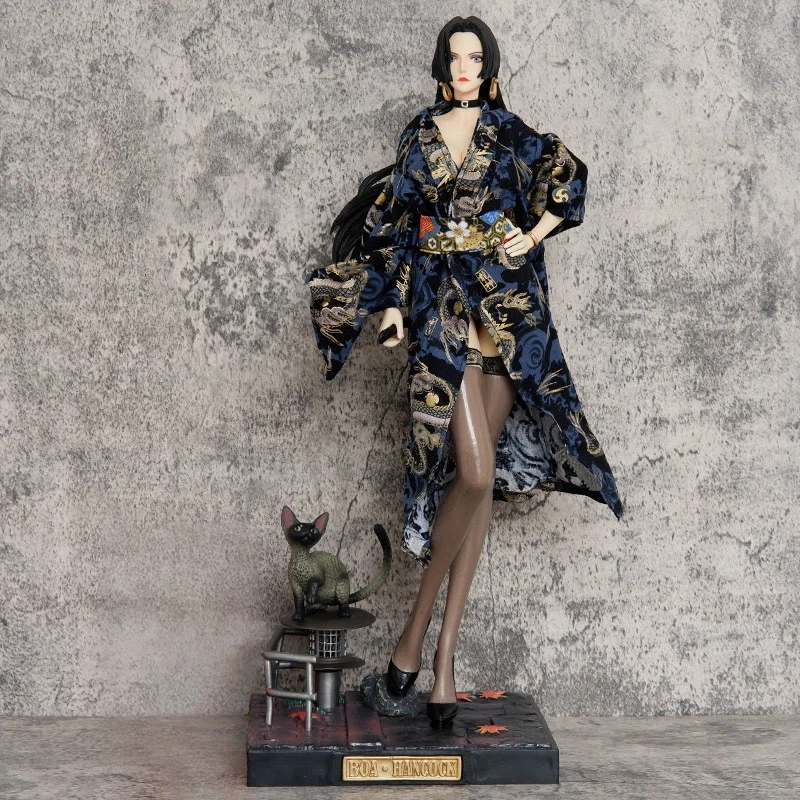 

Коллекционная фигурка Боа Хэнкок из One Piece в кимоно, наряд Семи Воинов Моря, аниме-модель с декором в виде кошки для демонстрации