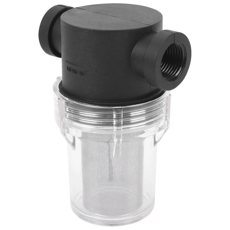 Car Washing Filter 1/2 Inch Inline Mesh Strainer Water Pump Irrigation High Flow Pipeline Filter Gardening Inlet Water