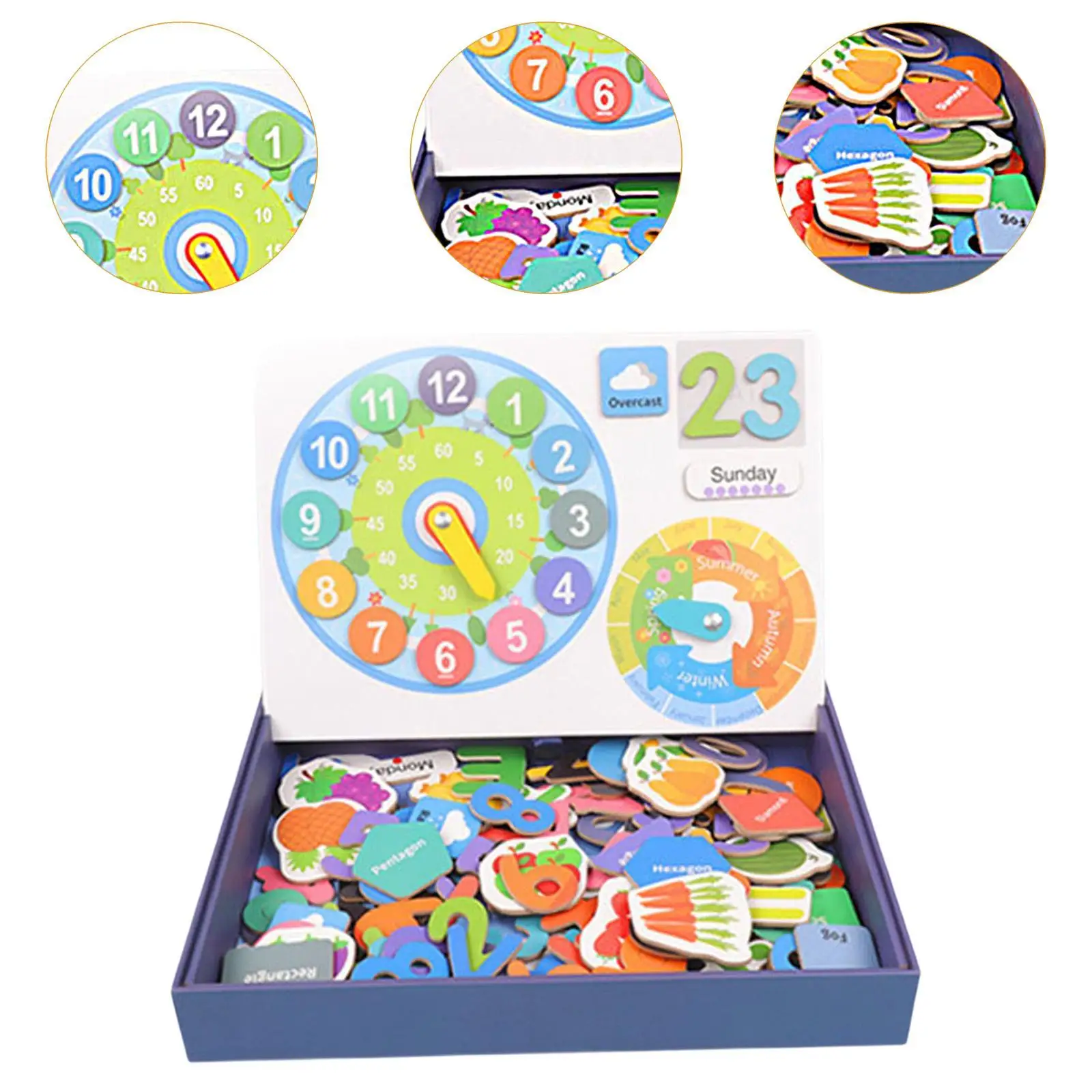 Wooden Puzzle Board Toy Language Teaching with Box Early Learning Toy for Children Boys Girls Kids Toddlers Birthday Gift