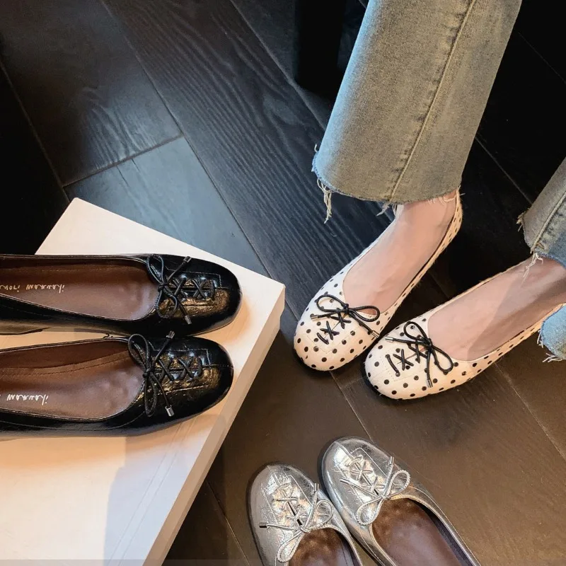 

New Women's Mary Jane Shoes Sweet Style Genuine Leather Casual Shoes for Woman Exquisite Flat Shoe Designer Shoes Zapatos Mujer