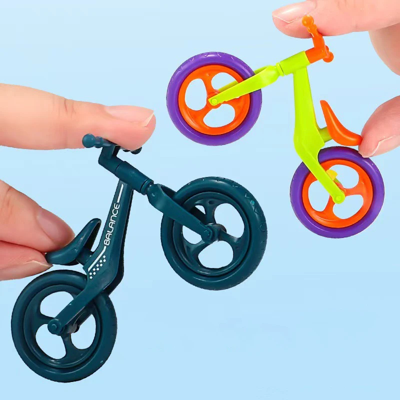 Cartoon Creative DIY Assembling Balance Bike Static Model Toys Fun Desktop Decoration Children's Puzzle Toys Boys Birthday Gift