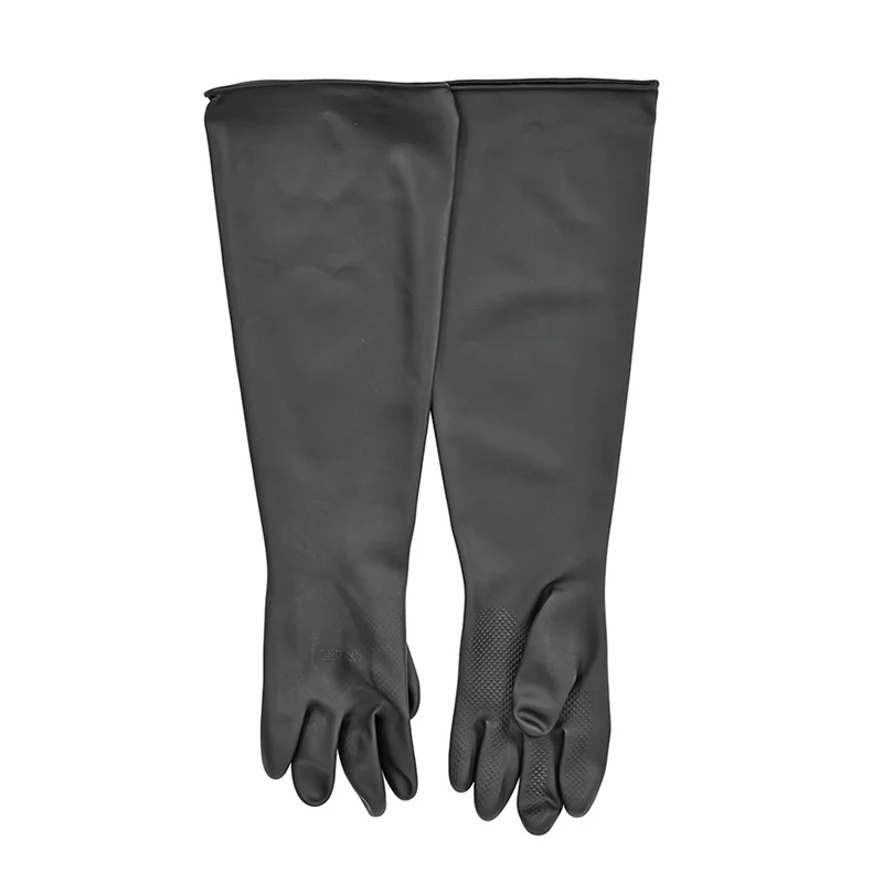 

CEA 3X Blast Rubber Gloves For Sandblasting Sandblaster Sand Blast Cabinet Sandblasting Gloves Sandblaster Parts 60Cm Black