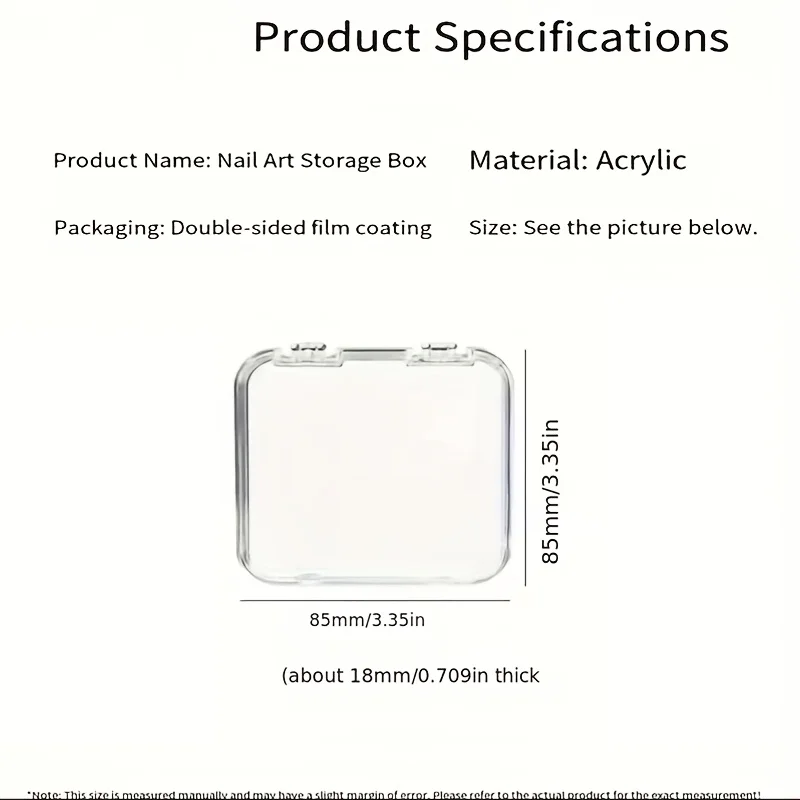 

10pcs Acrylic Nail Organizer Box with 60 Tapes - Clear Display Case for Press On Nails, Salon & DIY Storage