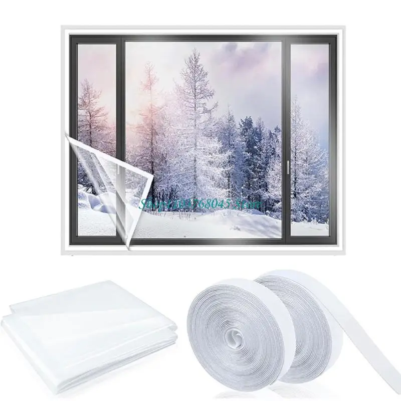 R53F 1 Set Versatile Window Heat Insulation Film Shrink Film Thermal Solution Indoor Windproof Warm Films Window Shrink Film