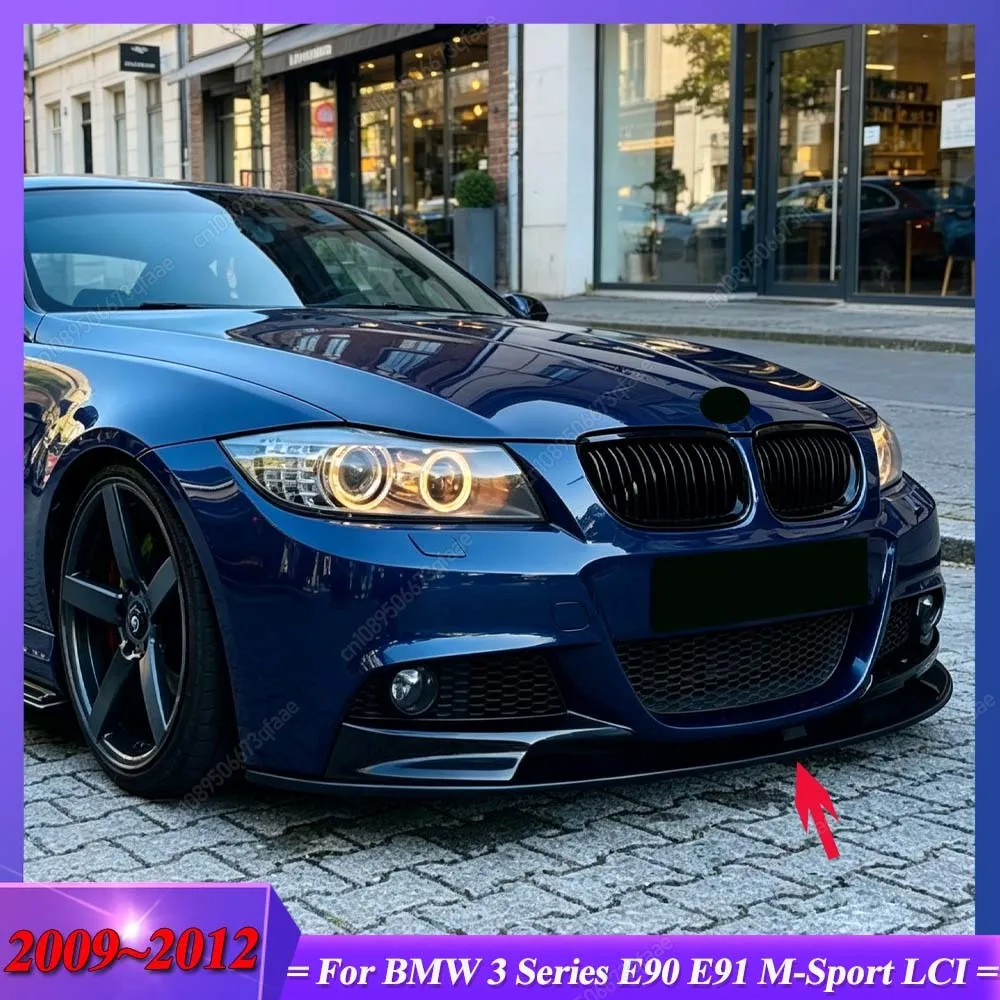 

For BMW 3 Series E90 E91 M-Sport 2009-2012 LCI Car Front Bumper Lip Spoiler Diffusers Splitter Cover Guard Trim Body Kits Tuning