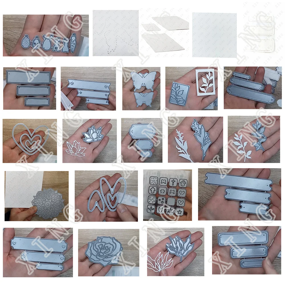 

Special Sale Blade Punch Molds Various Love Heart Shape Floral Rectangle Borders Paper Craft Metal Cutting Dies Diy Scrapbooking