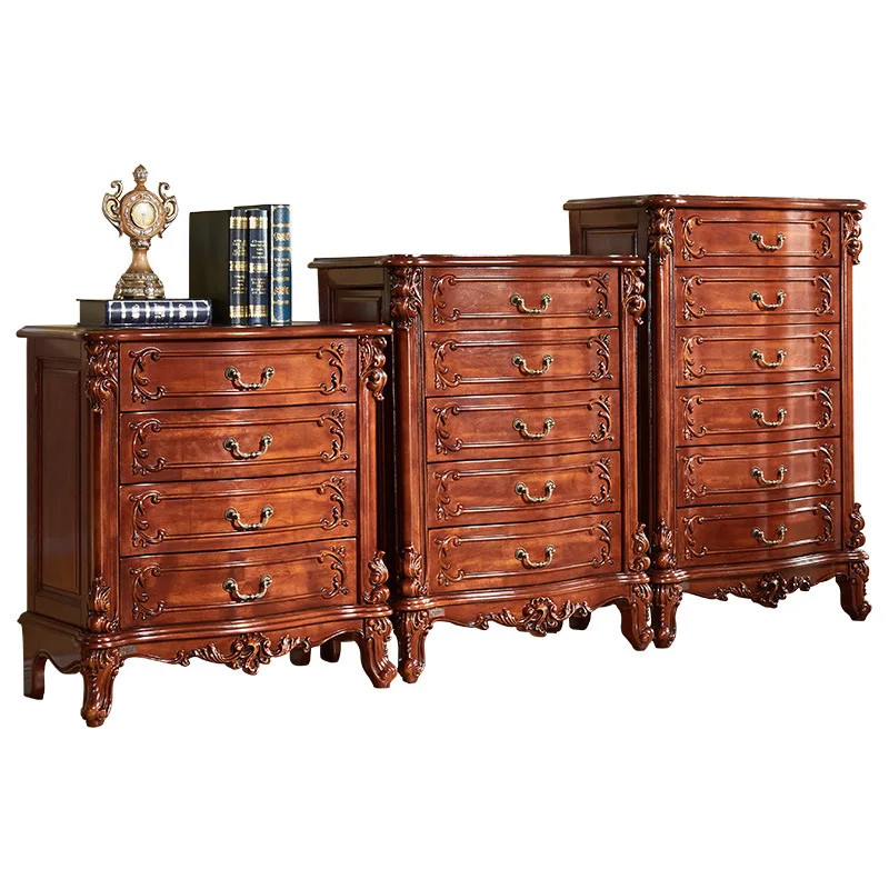 

American solid wood six-chest cabinet, European locker, storage