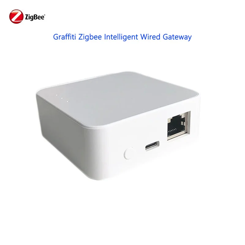 

Tuya Zigbee Smart Wired Gateway Intelligent Multifunctional Gateway APP Remote Control Security Reminder Sensor Linkage Al Voice