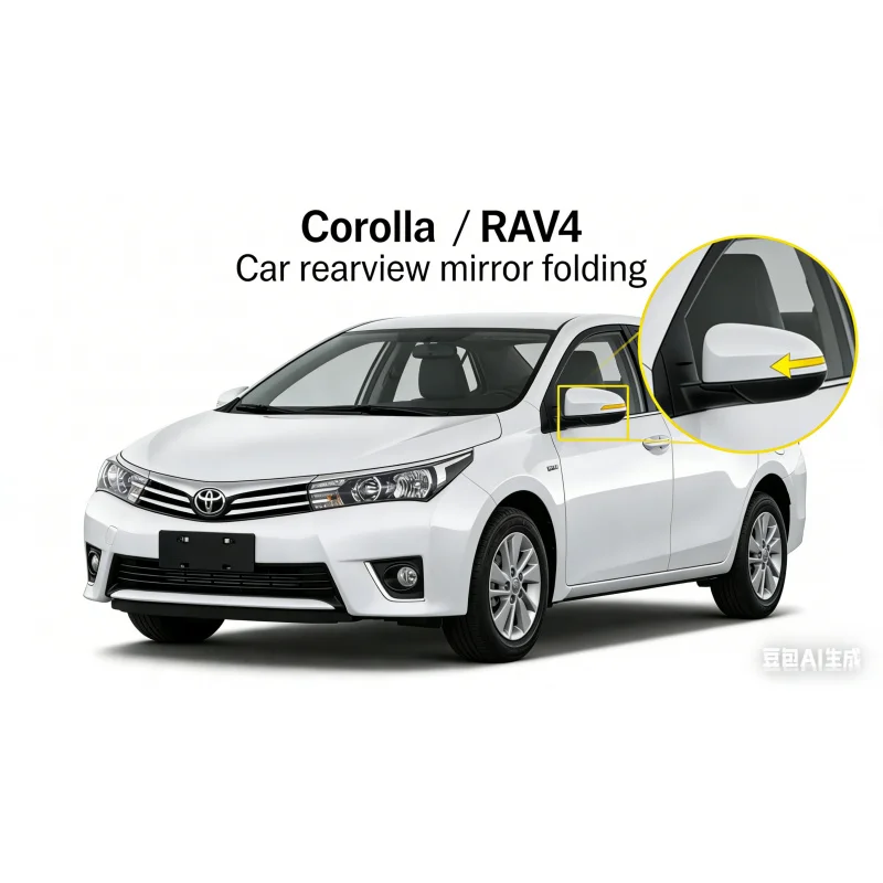 

For Toyota Corolla 2014-2015 / RAV4 2014-2019 Car Side Rear View Mirror Folder Folding Spread Kit