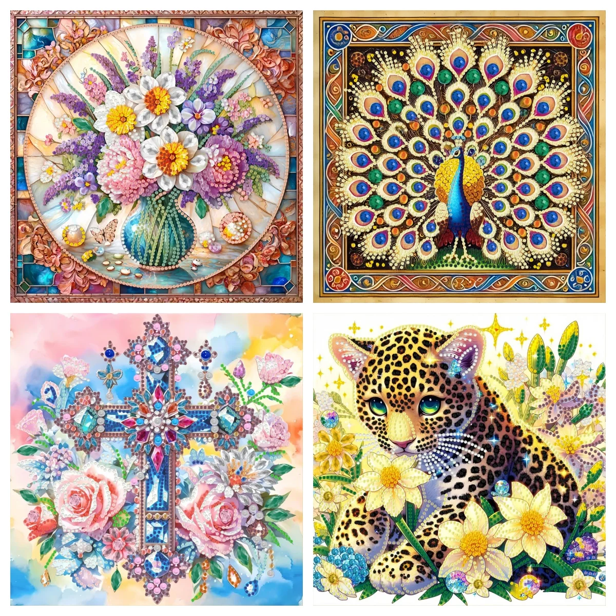 

1 набор алмазной живописи «сделай сам», безрамный животный узор неправильной формы, ромб, подходит для украшения стен и декоративных предметов