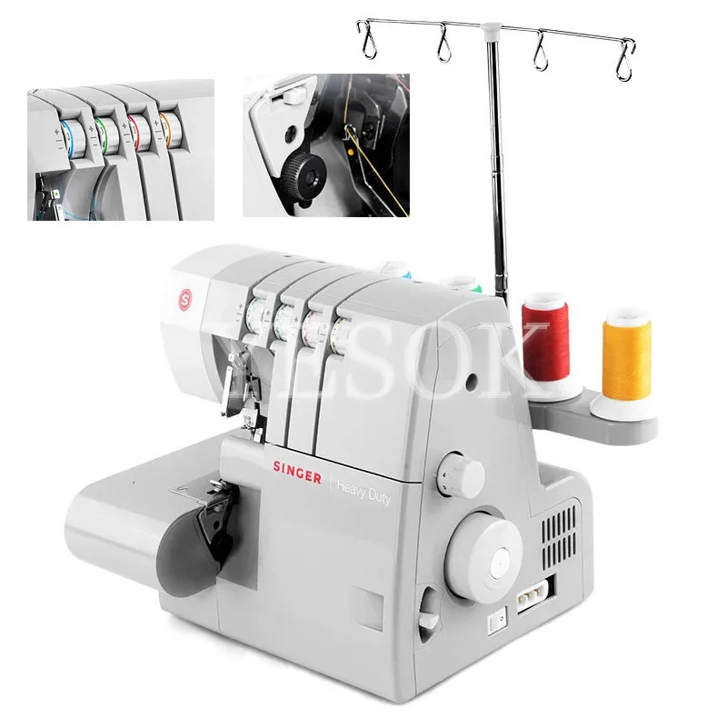 14HD854 Household Overlock Sewing Machine 2/3/4 Thread Overlock Sewing Machine 220V with Secret Overlock Sewing Seaming Machine