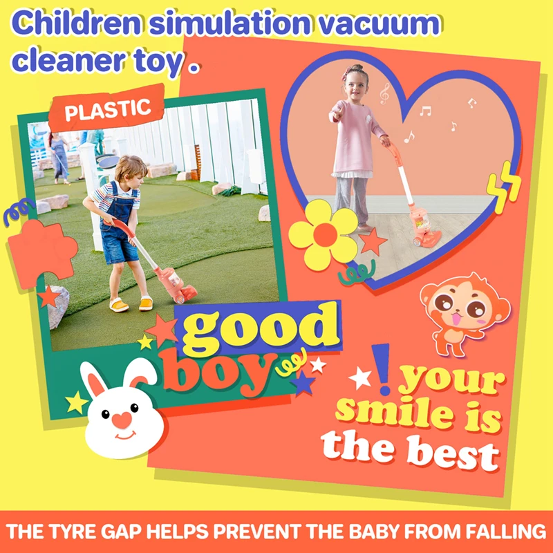 Children Electric Vacuum Cleaner Toy Simulation Vacuum Catcher Kids Pretend Cleaning Educational Toy Mini Vacuum