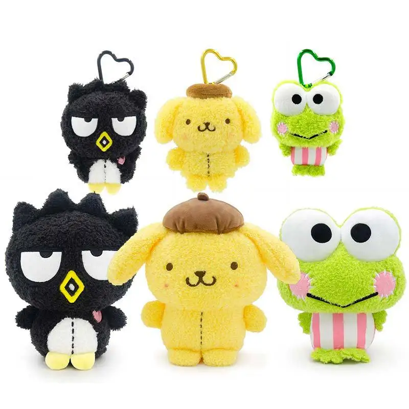 

Милый Sanrio Pom Pom Purin Kero Kero Keroppi плюшевая игрушка брелок Badbadtz Maru мультфильм аниме кукла рюкзак молния кулон подарки