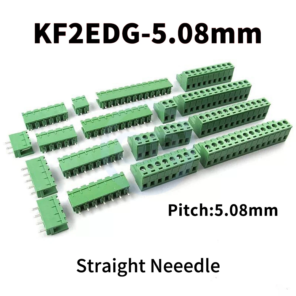 (10 Sets) KF2EDG 5.08mm Plug-in Terminal Block Straight Pin Plug Right Angle JM 15EDG 2EDG 2EDGK 2EDGV 2EDGR 5.08 2 ~ 16Pin