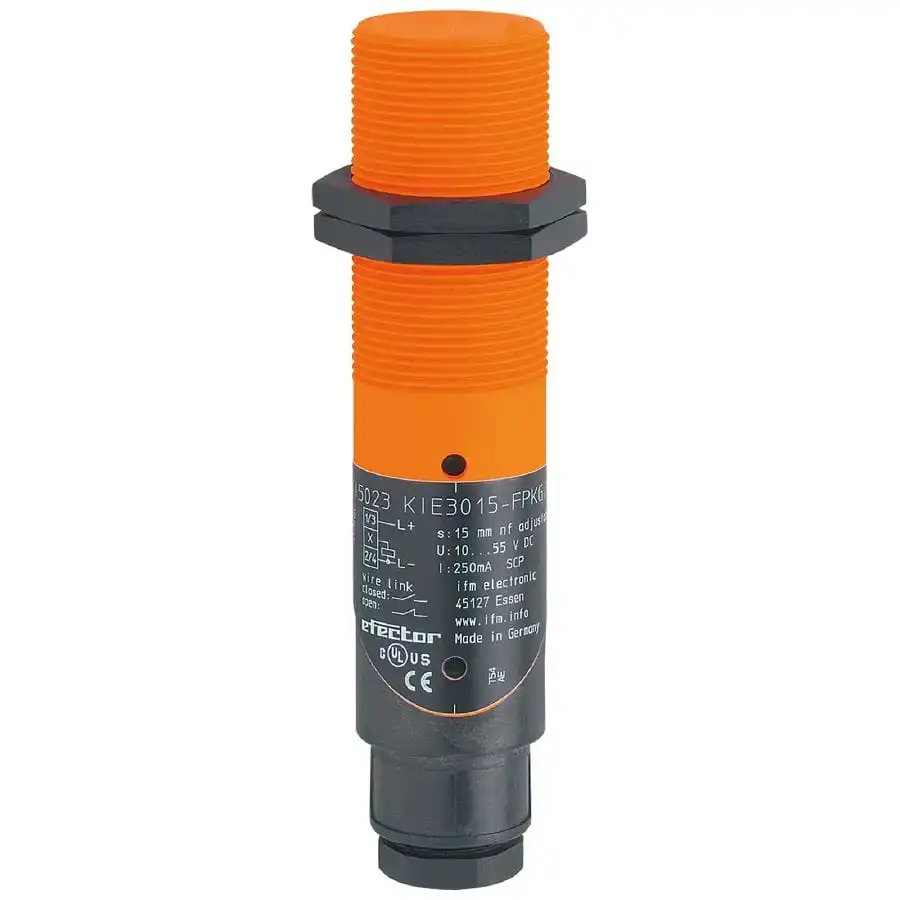 

KI5023 KIE3015-FPKG/NI/55V Capacitive Sensor, M30, PNP, N/O or N/C, 15mm, Terminals