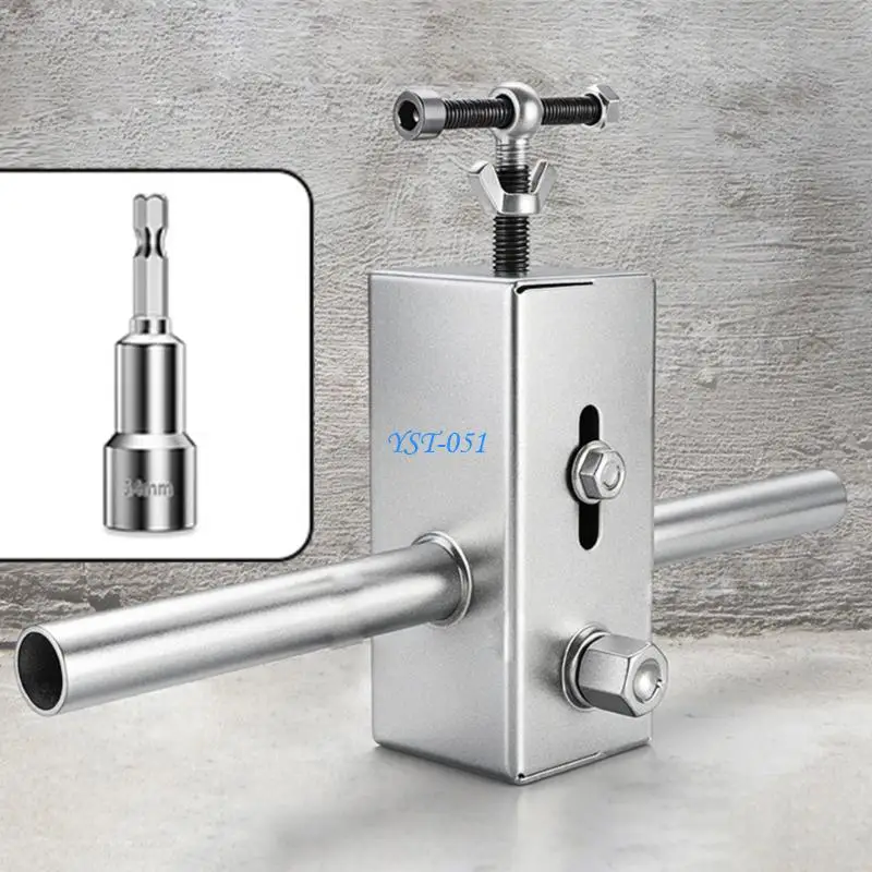 E15A Heavy Duty Wire Puller Semi Automatic Cable Pulling Tool 10mm Drill Adapter For Metal Conduits 120Degree Bend Capacity
