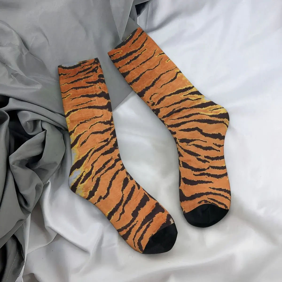 

All Seasons Crew Stockings Tiger Skin Socks Casual Long Socks for Men Women Valentine's Day Gifts