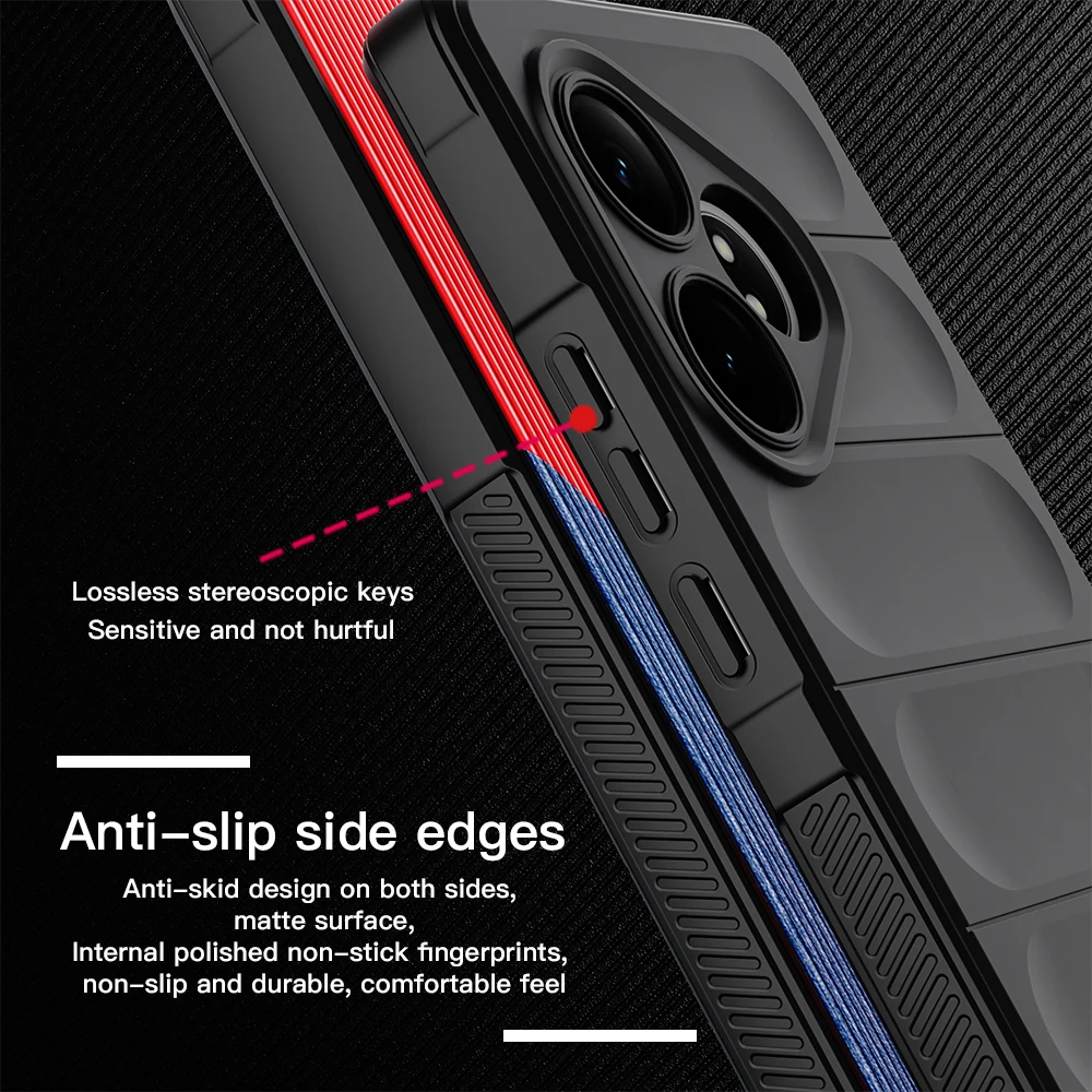 KEYSION Shockproof Case for Realme GT 6 6T Neo 6 SE Anti-skid Soft Silicone Phone Back Cover for OPPO Realme GT Neo 6 SE Neo6 6T