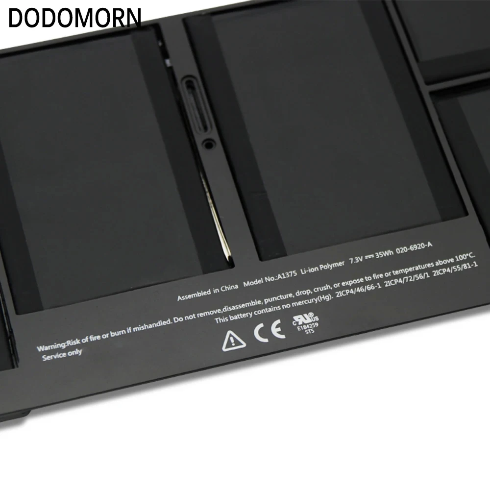 DODOMORN-batería A1375 para ordenador portátil, accesorio para Macbook Air 11 "A1370 Late 2010 MC505 MC506 MC507LL/A 661-5736 020-6920-01 020-6920-B/A 35Wh